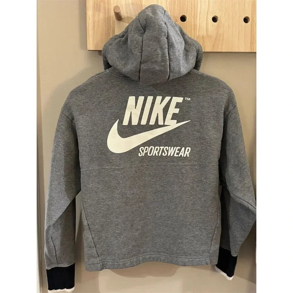 Nike‎ Women's XS Gray 1/4 Zip Pullover Hoodie Casual Long Sleeve